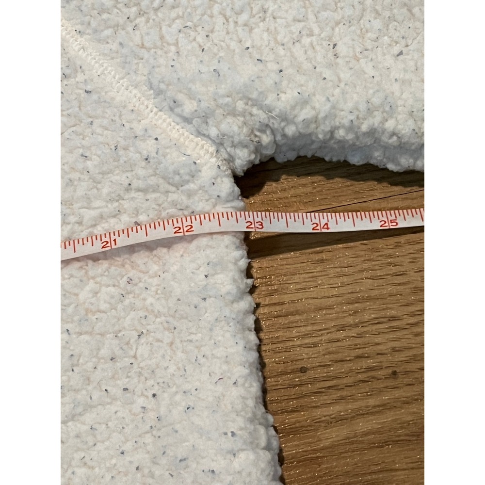 Tommy Hilfiger Qtr Zip Hoodie Womens Medium White Sherpa Fleece Pullover Cozy - Picture 7 of 9